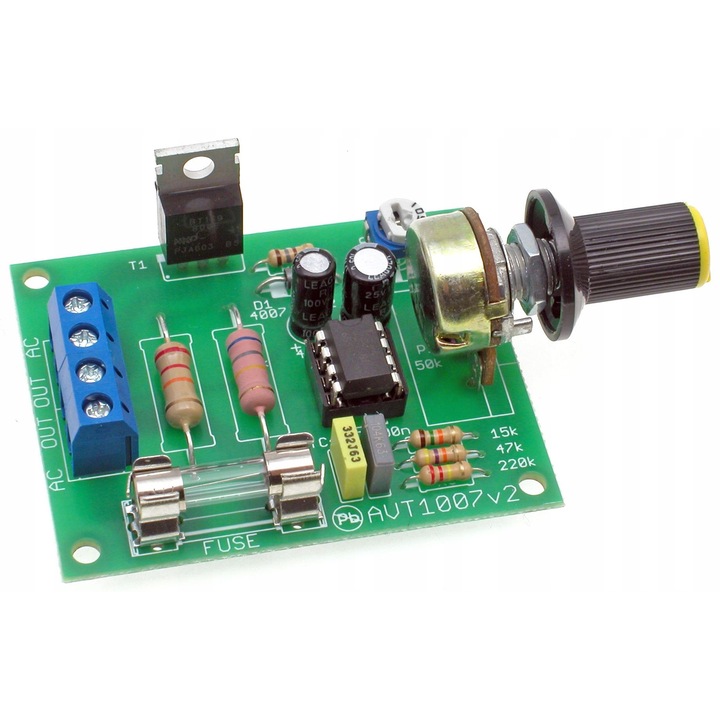 Regulator de viteza motor electric, AVT1007, 5...99% reglare, 230 VAC, 60x50mm