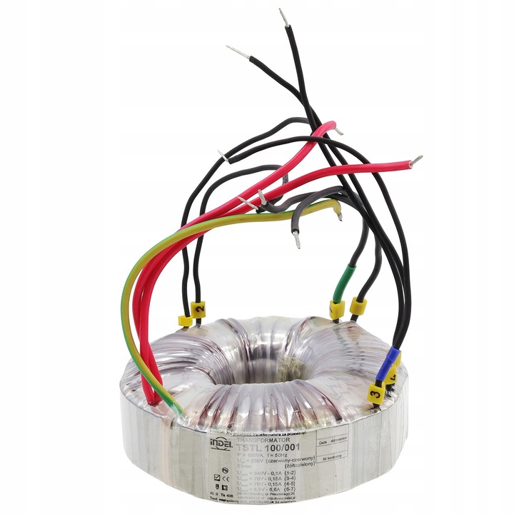 Transformator toroidal 100VA, 230V, 340V, 2x70V, 6.3V, TSTL 100/001