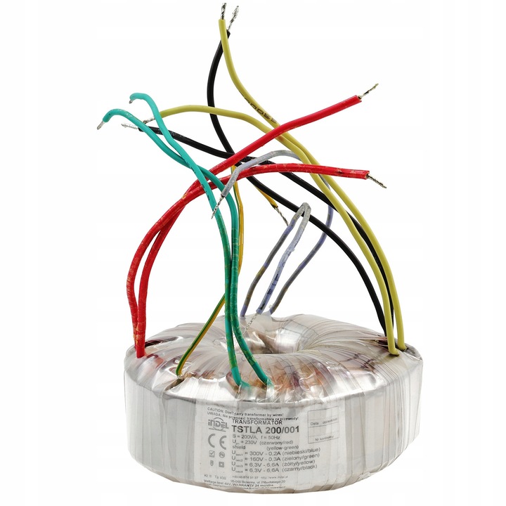 Transformator toroidal 200VA, Indel, 230V, 2x6.3V