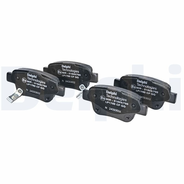 Delphi fékbetét készlet, Bosch rendszer, 102x46x17mm, kopásérzékelővel, Toyota Avensis II T25-höz