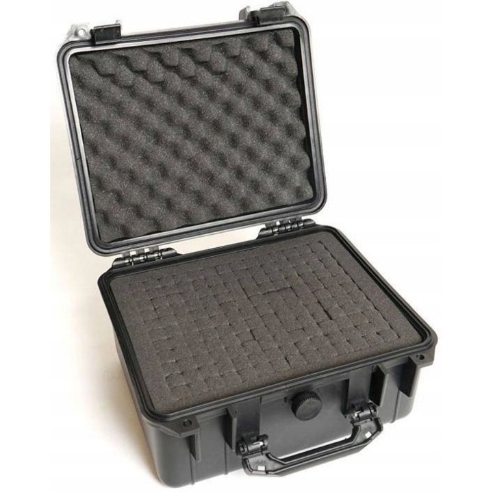 Proskit TC-285 kemény bőrönd, 460x360x178 mm, max 20 kg, fekete, habszivaccsal bélelt belső