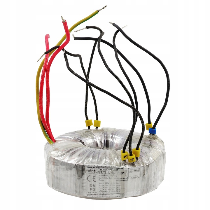 Transformator toroidal 100VA, Indel, 230V, 2x70V, 6.3V