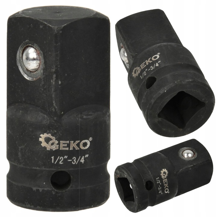 Kulcs adapterrel 1/2''-3/4'', Geko, fekete