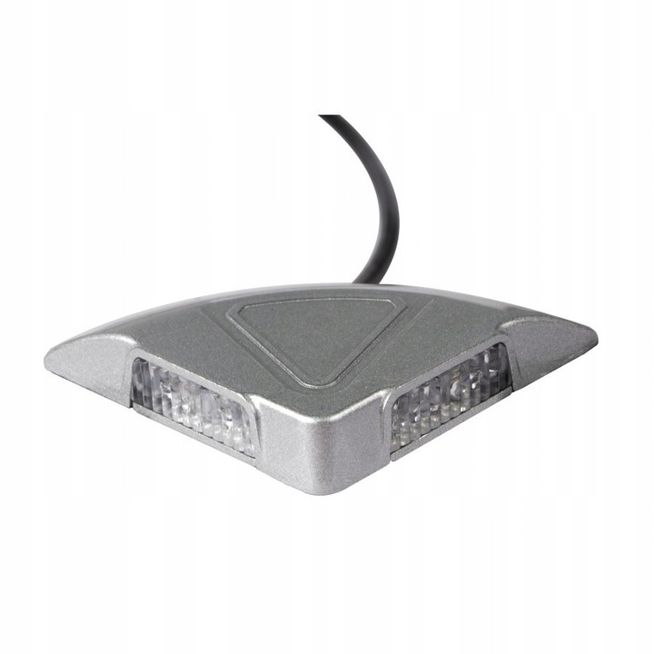 Kamar L1983 figyelmeztető lámpa, 4 LED, 2W, 12/24V, ezüst