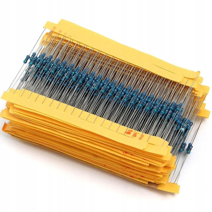 Set rezistori 0.25W 1%, 2600 bucati, diverse valori