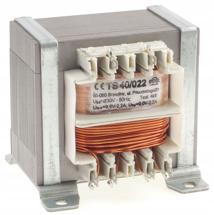 Transformator Indel 2x9V-2x2.2A, TS 40/022, 40VA, 62x66x60mm