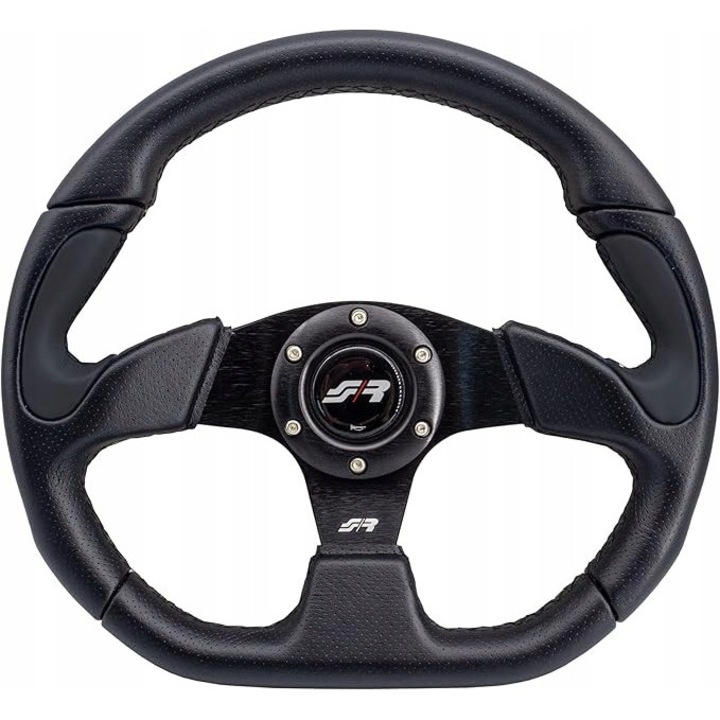 Volan sportiv Simoni Racing X2330PUN/P X2, negru, 3 spite, compatibil universal