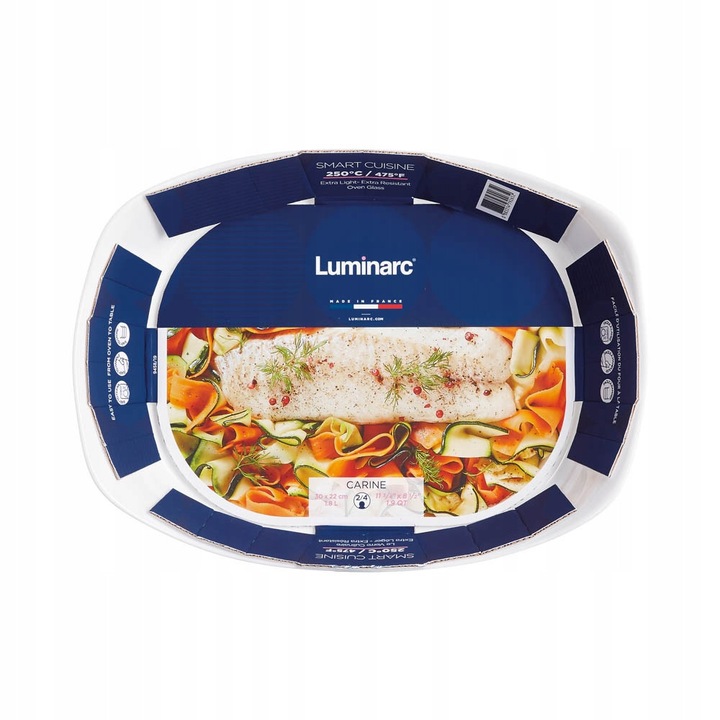 Luminarc Smart Cuisine hőálló tepsi 30x22cm, üveg, könnyen tisztítható, 1800ml űrtartalom