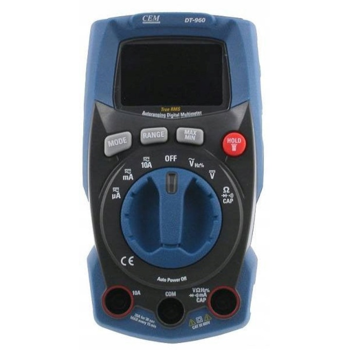Цифров True RMS мултицет, DT-960, IP65, 120x65x45mm, пълен комплект