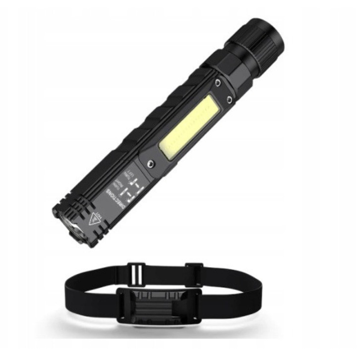 Фенер SuperFire G19, 300lm, 200m, USB, 140x21x21mm, 104g, водоустойчив