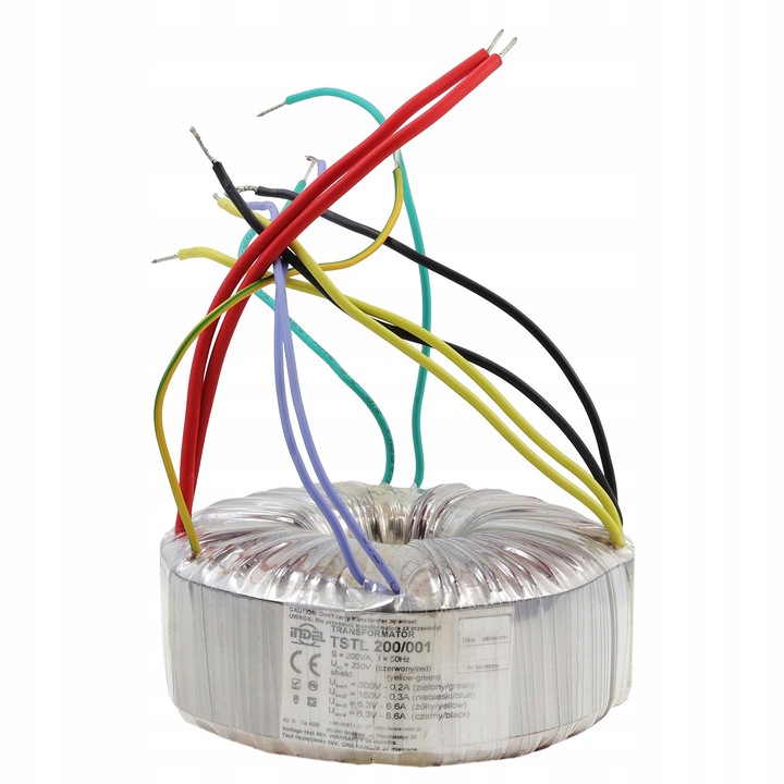 Transformator toroidal 200VA 230V, Indel, 300V, 160V, 2x6.3V