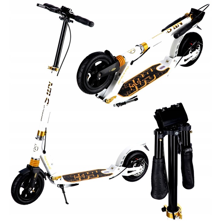 Abisal NILS EXTREME roller, összecsukható, tárcsafék, fekete színű