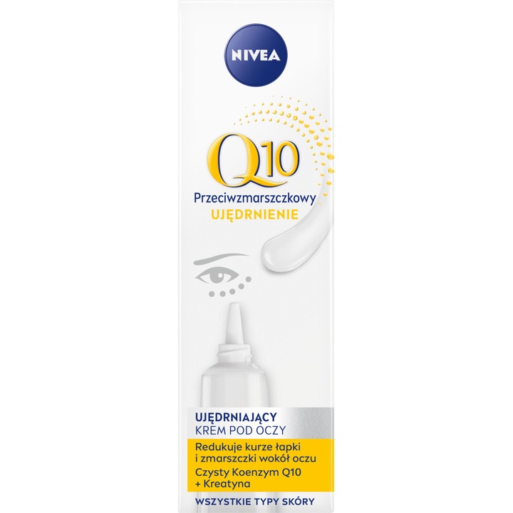 Crema de fata NIVEA Q10, anti-rid, 15 ml, reduce cearcanele si umflaturile, imbunatateste fermitatea