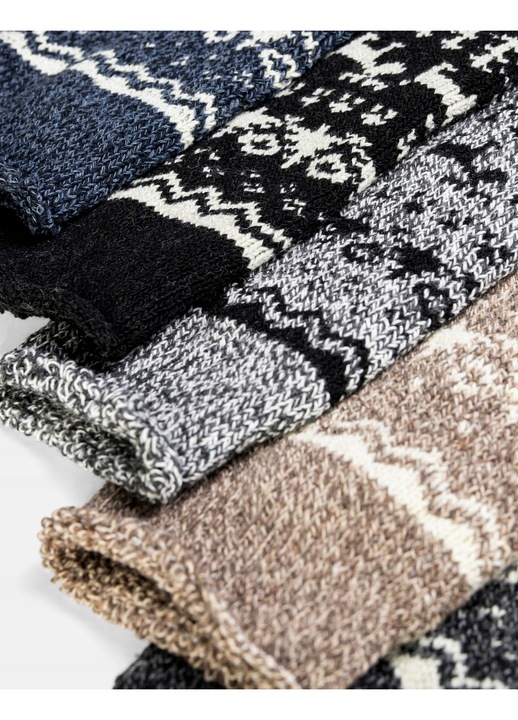 ALPAKA WOLLE férfi zokni, 3 pár, termoaktív, antiallergén, többszínű, 39-42
