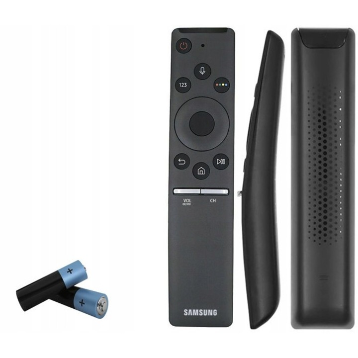 Telecomanda originala pentru televizor Samsung, set cu 2 baterii, design ergonomic, culoare neagra