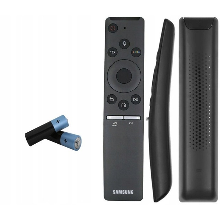 Telecomanda originala pentru televizor Samsung, set cu 2 baterii, design ergonomic, culoare neagra