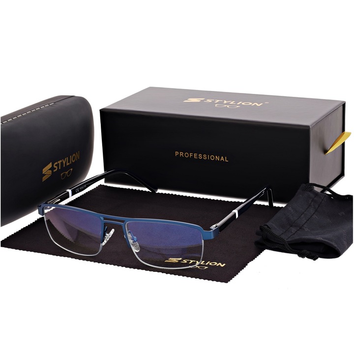 Ochelari de vedere STYLION, model STL260, +0.75, granat, set complet cu accesorii