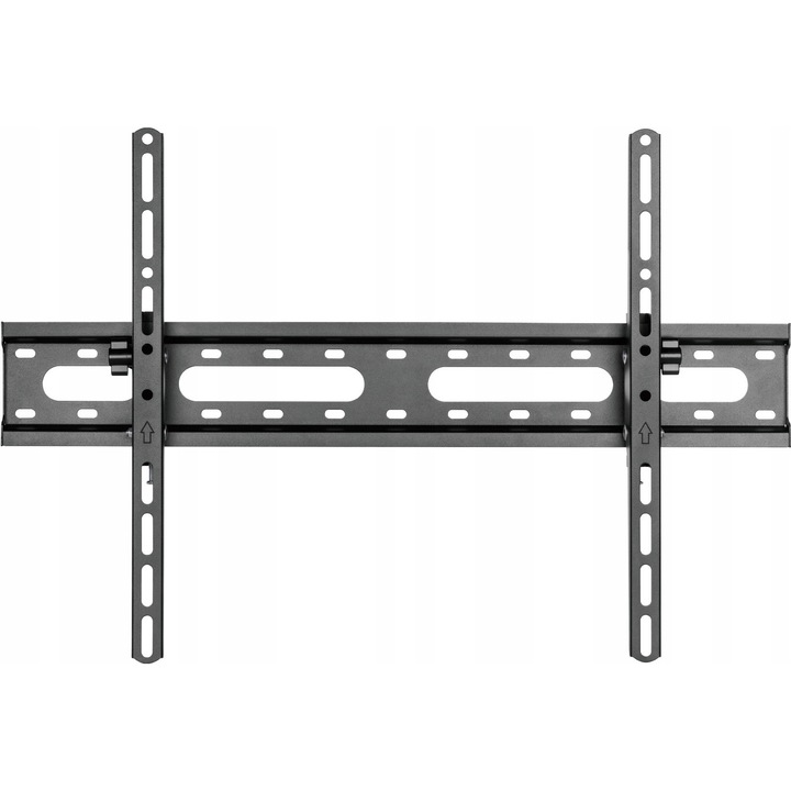 Fix TV tartó, fekete, 45 kg-ig terjedő televíziókhoz, teljes rögzítőkészlettel, VESA méretek 200x200 - 600x400 mm