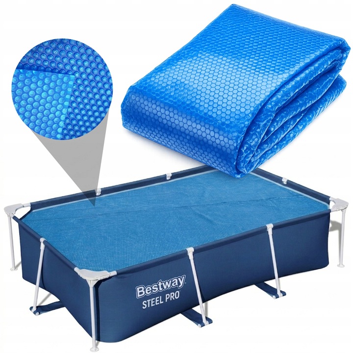 Bestway medencefedél, erős 220 mikronos szolár takaró, 400x211x81cm
