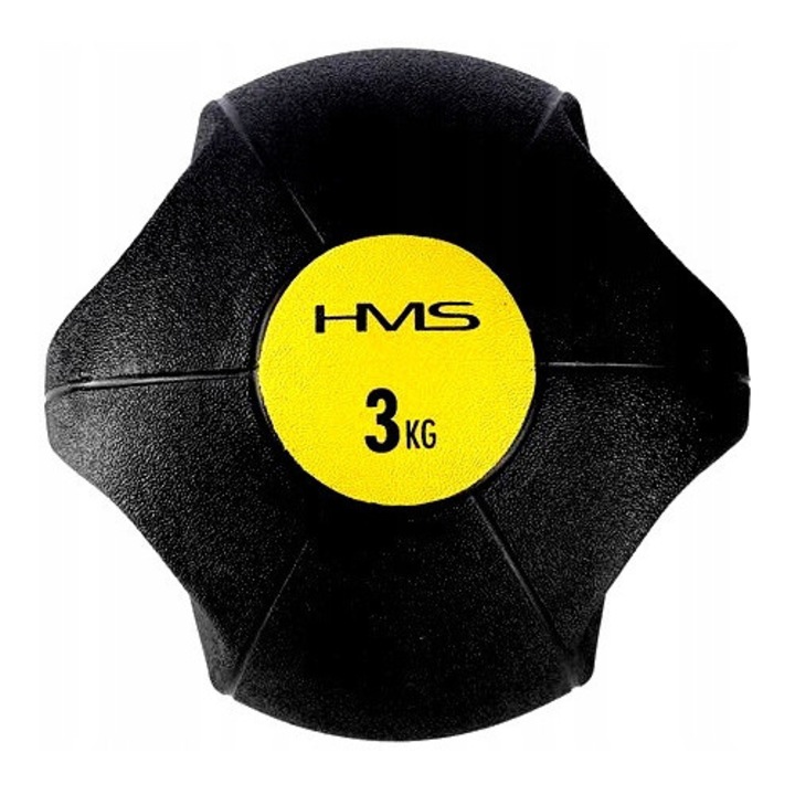 HMS fitneszlabda, medicinlabda, 3 kg, fekete, 225mm