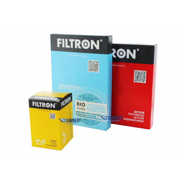 Set 3 filtre Filtron pentru Skoda Octavia II 2.0 TDI, filtr ulei, filtr aer, filtr cabina