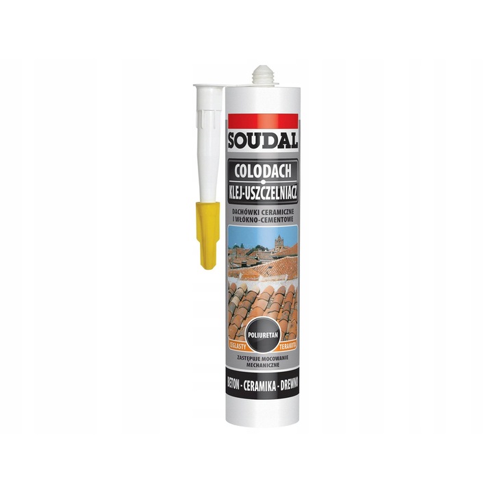 Лепило Soudal Colodach 290мл, черно, комплект 2 броя