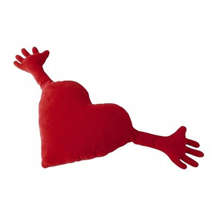 Perna decorativa IKEA inima, rosie, 40x101cm, 100% poliester