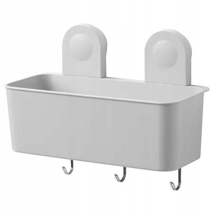 Szappantartó, IKEA, RANEN, 3 kampó, 26x21x13cm, átlátszó
