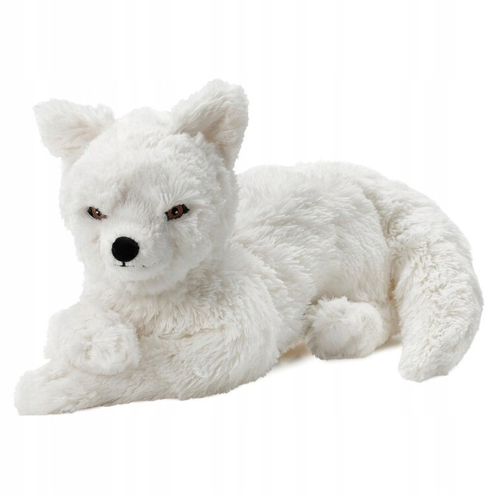 IKEA SKOGSDUVA plüss játékszett, sarki róka, fehér, 60cm