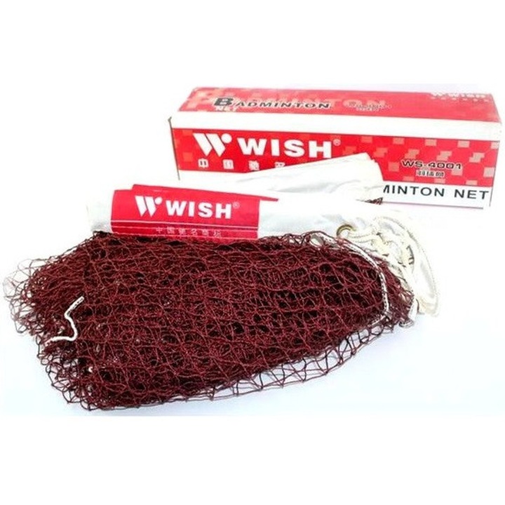 Wish professzionális tollaslabda háló, 6,04m x 0,76m, nylon anyag, időjárásálló