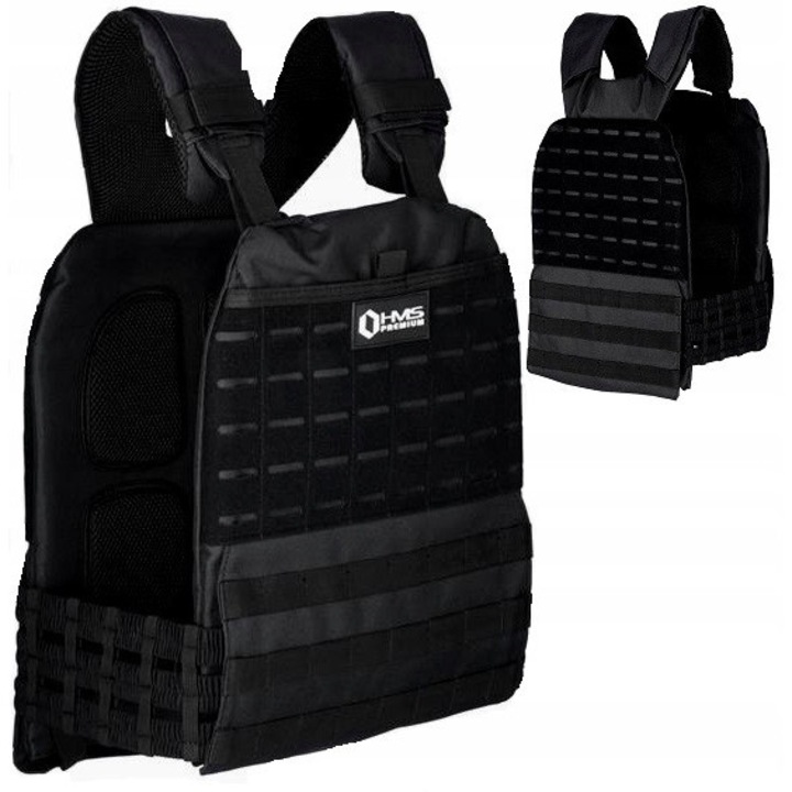 Vesta de antrenament HMS TKO, 6.5kg, 39x30cm, nylon Oxford, ajustabila, cu 2 placi de greutate