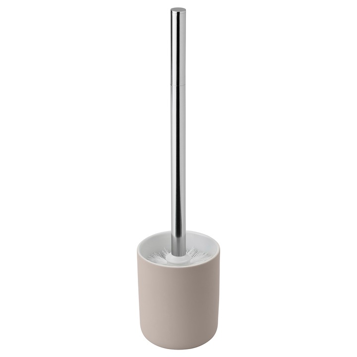 IKEA EKOLN WC kefe, bézs, rozsdamentes acél tartóval