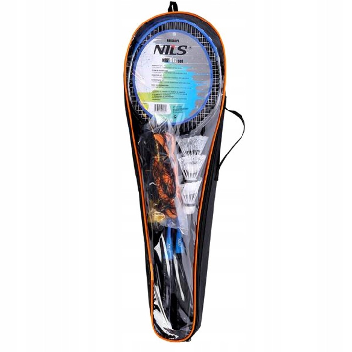 Set badminton, 2 rachete, 3 lotki, plasa, NILS, 65,7cm, multicolor