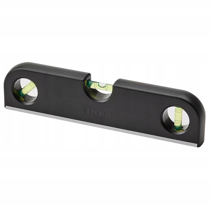 IKEA TRIXIG mágneses vízmérték, 23,2cm, 3 libella, ABS, fekete