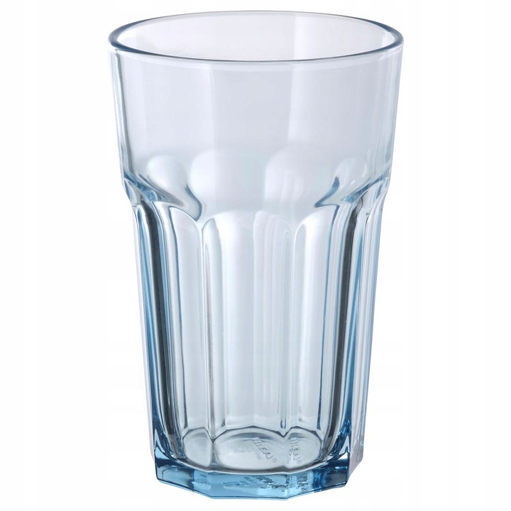 Pohár szett, 4 darab, IKEA, POKAL, edzett üveg, 35 cl, kék, 14 cm