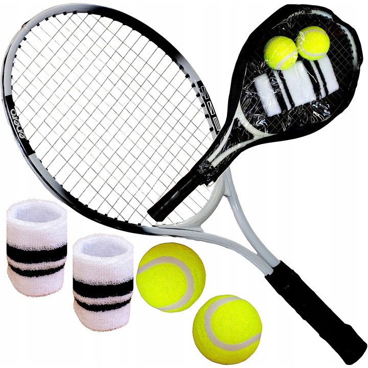 Set rachete tenis, Enero, 4 in 1, 1 rachete, 2 mingi, 2 frotki, 52cm