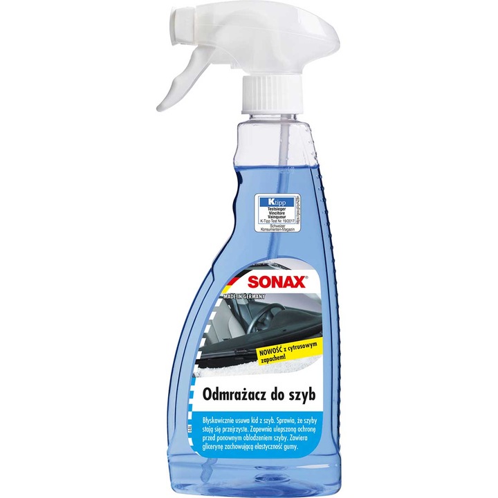 Set 3 solutii pentru dezghetat parbrizul, SONAX 500ml, protejeaza impotriva inghetului, elimina zapada si gheata