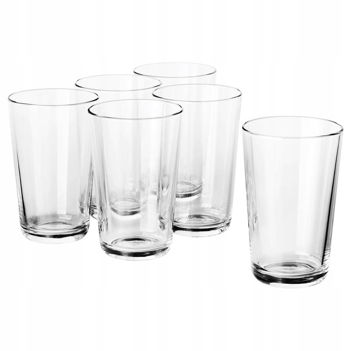 IKEA 365+ pohárkészlet, átlátszó üveg, 450ml, 6 darab