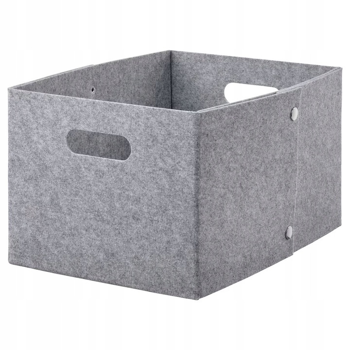 Cutie depozitare IKEA JAGMASTARE, 25x35x20 cm, gri, din filc reciclabil