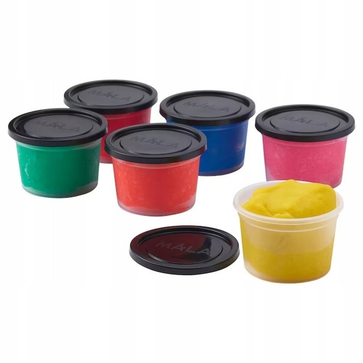 IKEA MALA gyurma készlet, 6 szín, 678g