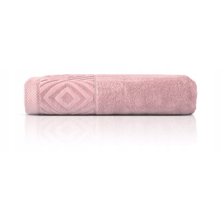 Prosop de baie Detexpol Paula 100x150cm, roz, 100% bumbac, 550g/m2