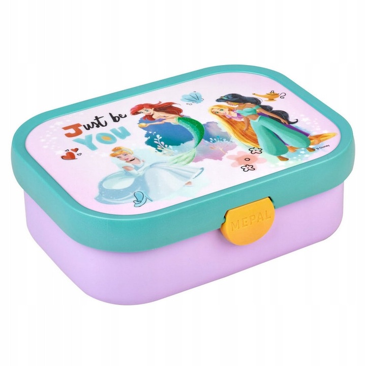 Mepal Campus Disney Princess uzsonnás doboz, 750 ml, 18x13x6cm, snack rekesszel, könnyen tisztítható