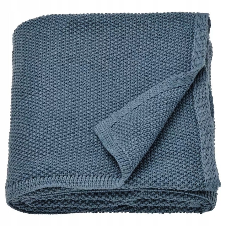 HUMLEMOTT takaró, IKEA, kék-szürke, 130x170 cm, 100% újrahasznosított poliészter