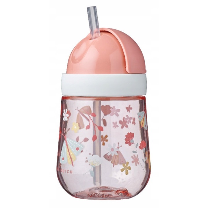 Mepal Mio szívószálas pohár, 300 ml, műanyag, gyermekeknek, 7,5x15,5cm