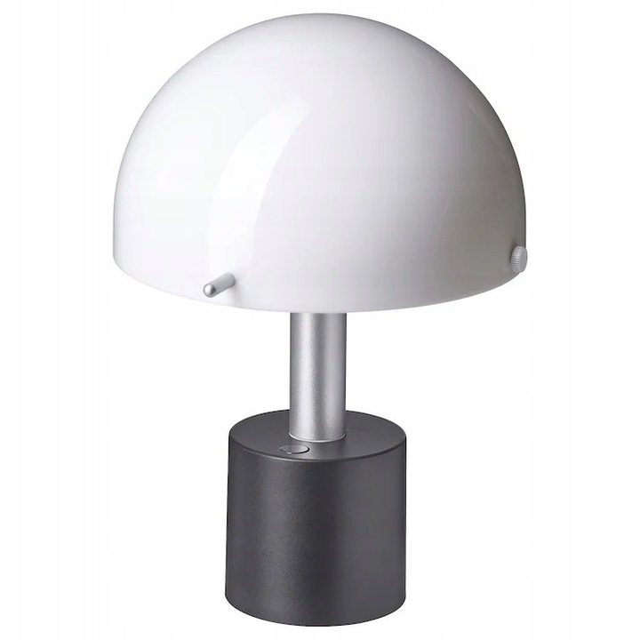 NODMAST hordozható LED lámpa, 26 cm, fehér/fekete, meleg fény, 50 lm