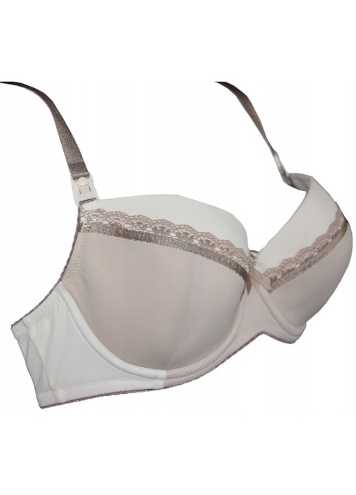 Sutien de maternitate si alaptare Alles Caffe Latte, intarit, bej, material mixt, 65H EU