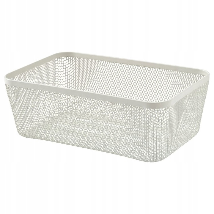 IKEA 365+ élelmiszerkosár, fém/fehér, 30x20x11 cm