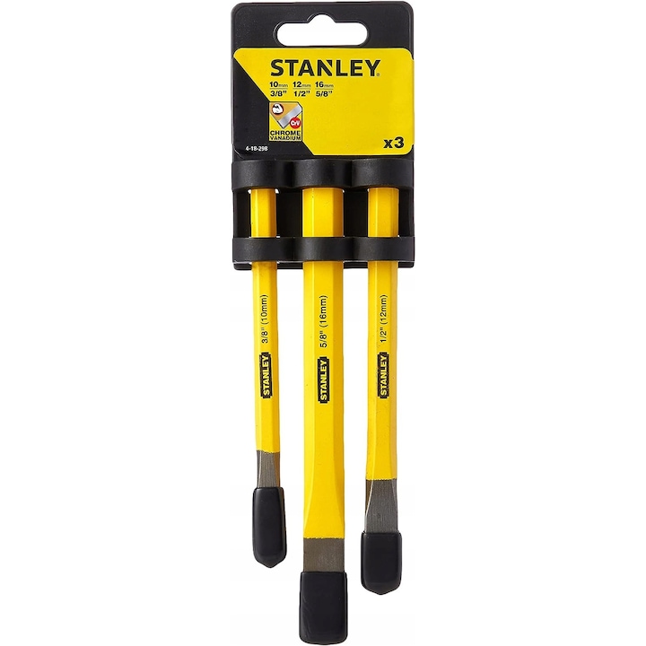 Przecinak Slusarski Metal, Stanley, set 3 piese, fara recul, 1,00 kg