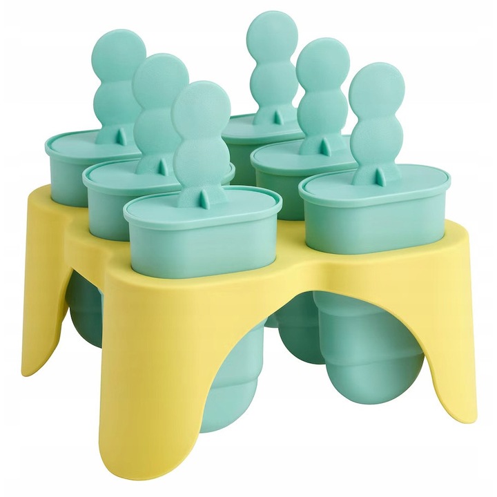 IKEA UPPFYLLD süteményforma készlet, 6 darab, türkiz-sárga, 12 cm