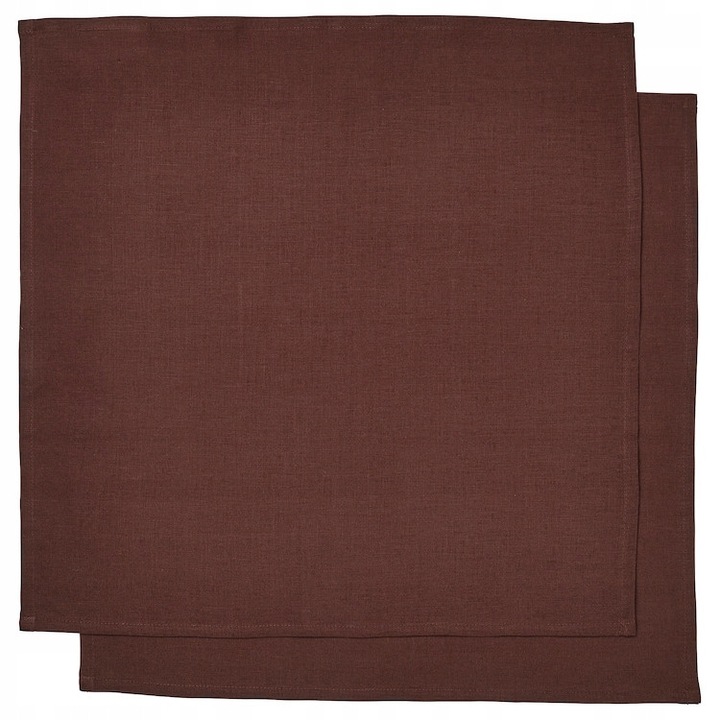 Set 2 Servete IKEA STOCKHOLM 2025, ciemnoczerwony, 50x50 cm, 100% len